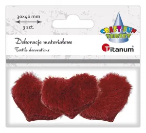 Titanum Craft-Fun Series látková ozdoba chlupaté srdce (231006)