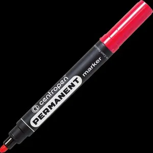 Permanentní popisovač Centropen, červený 2,5mm kulatý hrot (8566)