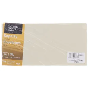 Obálka Galerie Papieru smooth millennium cream k 120 DL - krémová 110 mm x 220 mm (280127)