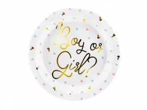 Jednorázový talíř Partydeco Boy or Girl, 23 cm, průměr 230 mm, 6 ks (TPP44)