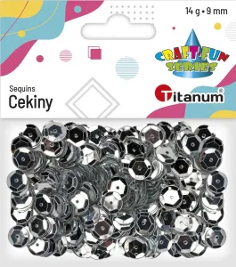 Titanum Craft-Fun Series kulaté 9mm stříbrné flitry 14g (CM9S)