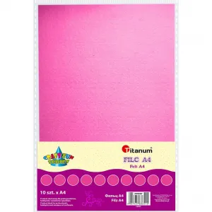 Titanum Craft-Fun Series A4 plsť barva: růžová 10 oblouků. 210 mm x 297 mm (010)