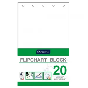 Blok flipchartů Interdruk A1 20k. 80g čistý 1000 mm x 640 mm (FLI20)