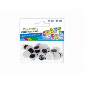 Samolepicí očka Craft with Fun 18 mm 24 ks (386915)