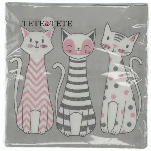 Ubrousky Paw Glam Cats - mix s potiskem 330 mm x 330 mm (TL699000)