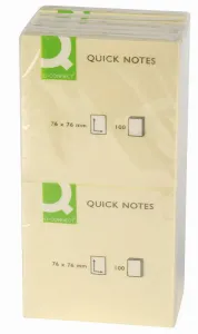 Q-Connect samolepicí bločky žluté 100k 76mm x 76mm (KF10502)