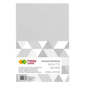 Happy Color barva pěnového listu: bílá 5 oblouků. 210 mm x 297 mm (HA 7130 2030-0)