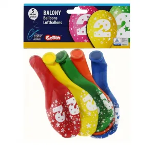 Gumový balónek Godan s potiskem 5 ks mix 300mm 12cal (GS110/2)