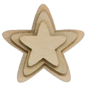 Titanum Craft-Fun Series dřevěné ozdoby hvězdy 175032X