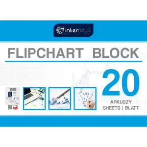 Blok flipchartů Interdruk A1 20k. 80g kontrola 1000 mm x 640 mm (FLI20#)
