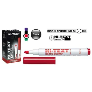 Suchý stírací fix Fibracolor, červený 0,6mm kulatý hrot