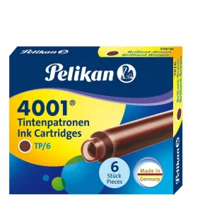Krátké náboje Pelikan TP/6 hnědé (311928)