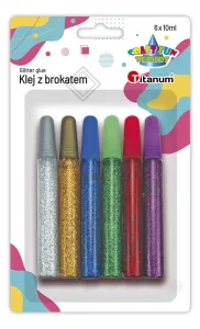 Titanum Craft-Fun Series tekuté lepidlo se třpytkami 6 barev 10ml