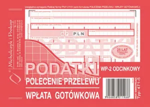 Self-copy Michalczyk i Prokop Podatki polecenie przelewu/kłata gotówkowa 2-odc. A6 80k. (471-5)
