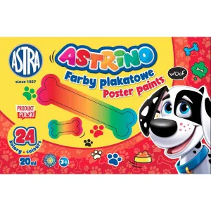 Astra plakátové barvy barevné: mix 20 ml 24 barev. (303221005)