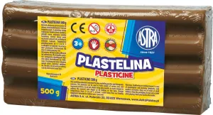 Plastelína Astra 1 barva hnědá 500g