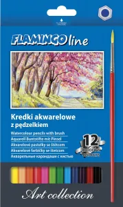 Scholine akvarelové tužky 12 barev se štětcem