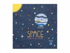 Ubrousky Partydeco Cosmos 20 ks - tmavě modré 330 mm x 330 mm (SP33-57)