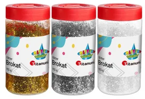 Titanum Craft-Fun Series zlaté, stříbrné, bílé třpytky (113gx6)