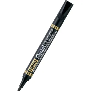 Permanentní popisovač Pentel, černý, 1,2-4,5 mm, dlátovým hrotem (N860)