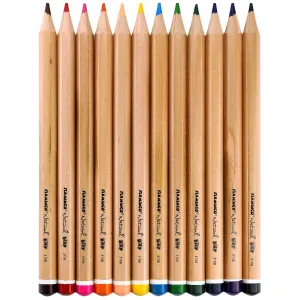 Přírodní tužky Flamingo Jumbo 12 barev.