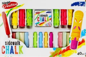 Mega Creative křída na malování na chodník plus příslušenství - mix (476656)