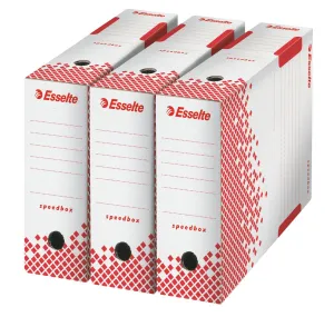 Archivační box Esselte Speedbox - bílý/červený 100 mm x 250 mm x 350 mm (623908)