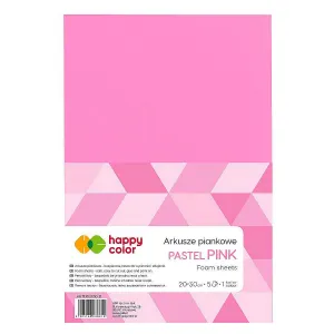 Happy Color barva pěnového listu: růžová 5 oblouků. 210 mm x 297 mm (HA 7130 2030-21)