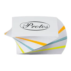 Protos kudrnaté papírové kostky - bílé 75 mm x 75 mm x 30 mm