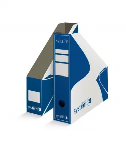 Vertikální box na dokumenty VauPe A4 - modrý 320 mm x 250 mm x 80 mm (439/03)