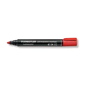 Permanentní popisovač Staedtler, červený, kulatý hrot 5,5-7 mm