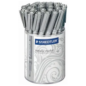 Permanentní popisovač Staedtler metalická stříbrná 1,0-2,0 mm s kulatým hrotem (8323-81)