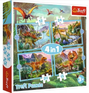 Puzzle Trefl Dinosauři 4v1 4v1 el. (34609)