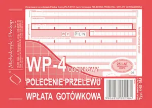 Michalczyk i Prokop samokopírovací výtisk Převodní příkaz / vklad v hotovosti A6 80k. (445-5M)