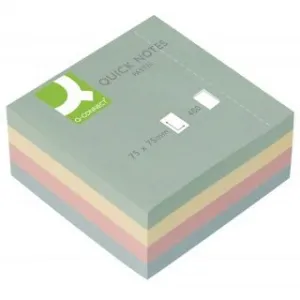 Q-Connect samolepicí bločky pastelové mix 400k 76mm x 76mm (KF01347)