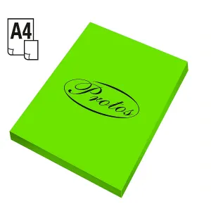 Protos fluo barevný papír A4 - zelený 75g