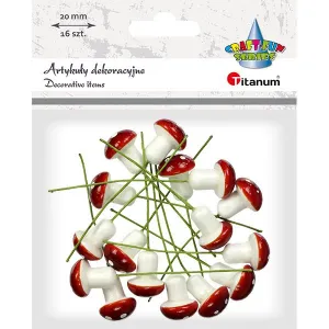 Titanum Craft-Fun Series polystyrenová ozdoba muchomůrky na drátku (92636)