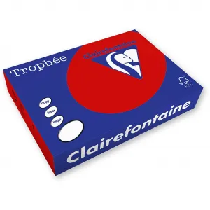 Barevný papír Trophee A4 - třešeň 160 g (xca41016)