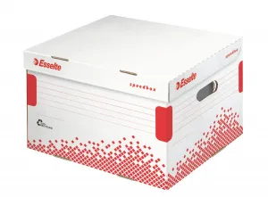 Archivační box Esselte Speedbox - bílý/červený 367 mm x 325 mm x 263 mm (623912)