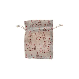 Arpex dárkové balení Jutový dárkový sáček s potiskem 3ks. - mix 100 mm x 120 mm (SM4018)