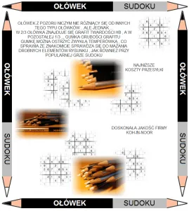 Koh-I-Noor Sudoku oboustranná grafitovo-gumová tužka zlatá nebo stříbrná (1350)