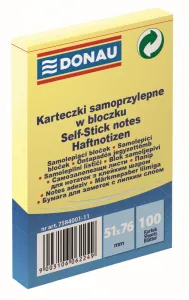 Žluté samolepicí bločky Donau 100k 51mm x 76mm (7584001)