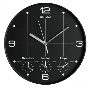 Nástěnné hodiny Unilux On Time černé (400094567)