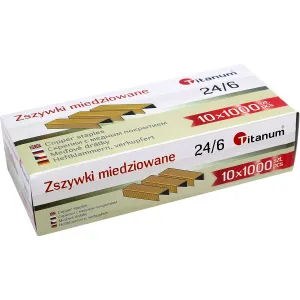 Titanové měděné sponky 24/6 1000 ks