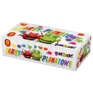 Barva plakátových barev Fun&Joy: mix 20 ml 8 barev. (FJ-008)