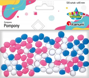 Titanum Craft-Fun Series polyesterové bambulky mix 120 ks (20TH1020-3)