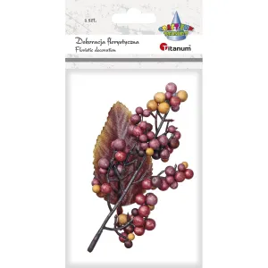 Dekorativní sada Titanum Craft-Fun Series Berry Bunch with Leaf (20608)