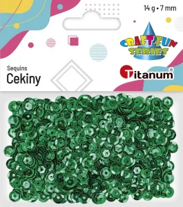 Titanum Craft-Fun Series kulaté flitry 7mm zelené 14g (260078)