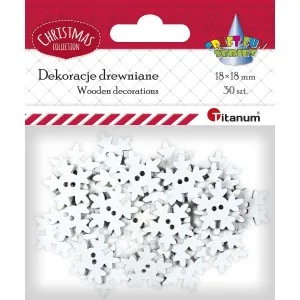 Titanum Craft-Fun Series dřevěné ozdobné knoflíky sněhové vločky (MTCR-WDC805)