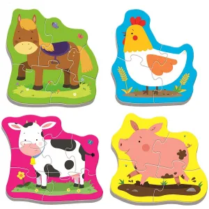 Puzzle Trefl baby klasická zvířátka na venkově 3, 4, 5, 6 el. (36070)